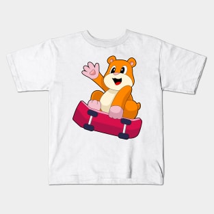 Hamster Skater Skateboard Kids T-Shirt